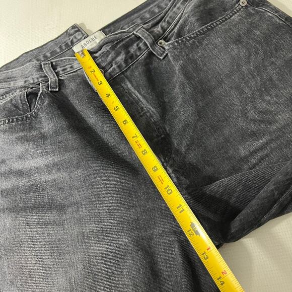 Agolde Criss Cross Straight Jeans Black Women Size 30 - Picture 5 of 11